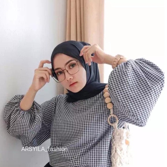 ARBELLA BLOUSE/blouse katun/blouse katun kotak terbaru-lengan balon-pakaian wanita