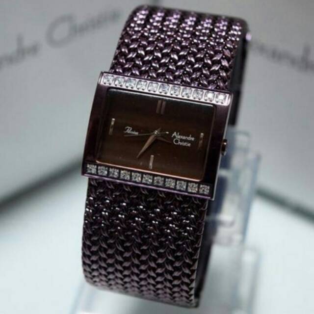 Jam Tangan Alexandre Christie AC2466 Wanita Original Ungu