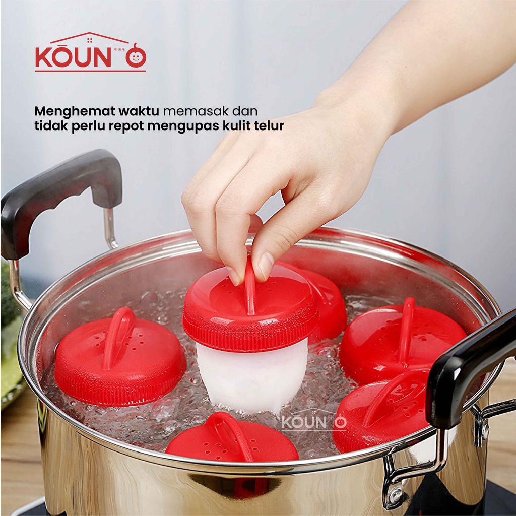 Alat Rebus Telur Cetakan Telur Rebus Perebus Telur Tempat Rebus Telor Silikon Silicone Egg Boil 1 pc