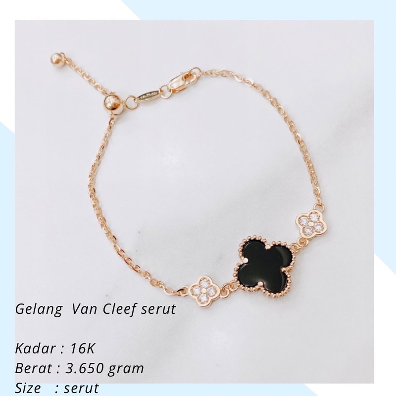 Gelang Emas Vancleef Van Cleef Serut 3.650 Gr