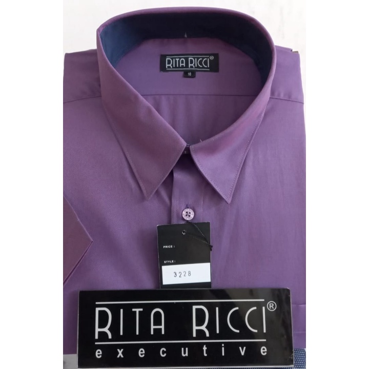 Kemeja Pendek RITA RICCI Two tone Formal shirt Pria