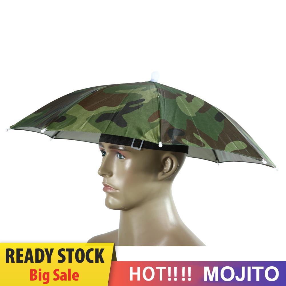 Topi Payung Lipat 55cm Untuk Memancing / Hiking / Camping