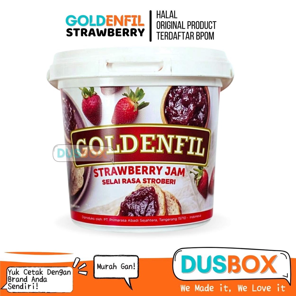 

Goldenfil Strawberry / Selai Roti Bakar / Toping Roti / Selai Roti / Selai Coklat /Olesan Roti