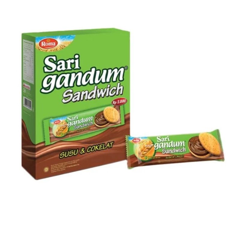 

Sari gandum sandwich satuan isi 4 keping
