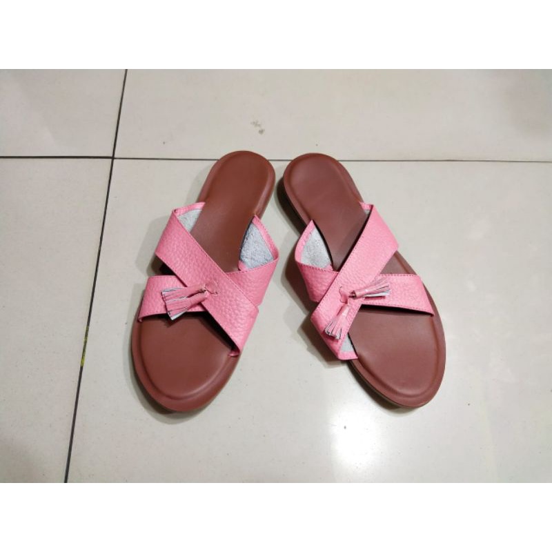sandal kulit garut | sandal wanita cantik | asli kulit garut sukaregang