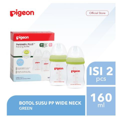 BOTOL TWIN PACK WIDE NECK 160ML PIGEON / BOTOL SUSU SET ISI 2 PR010370