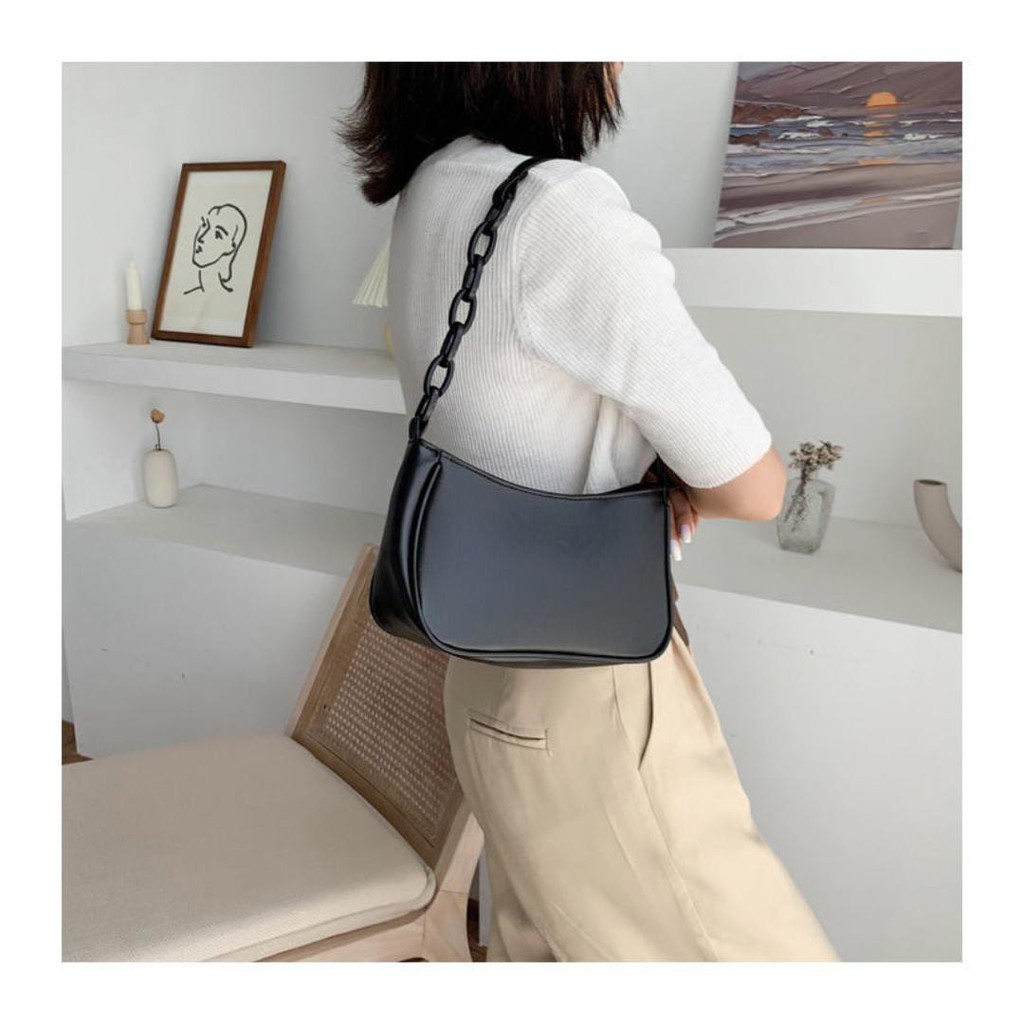 SAES - Tulip Tas Wanita Shoulder Bag Tas Kerja Murah Hitam Murah