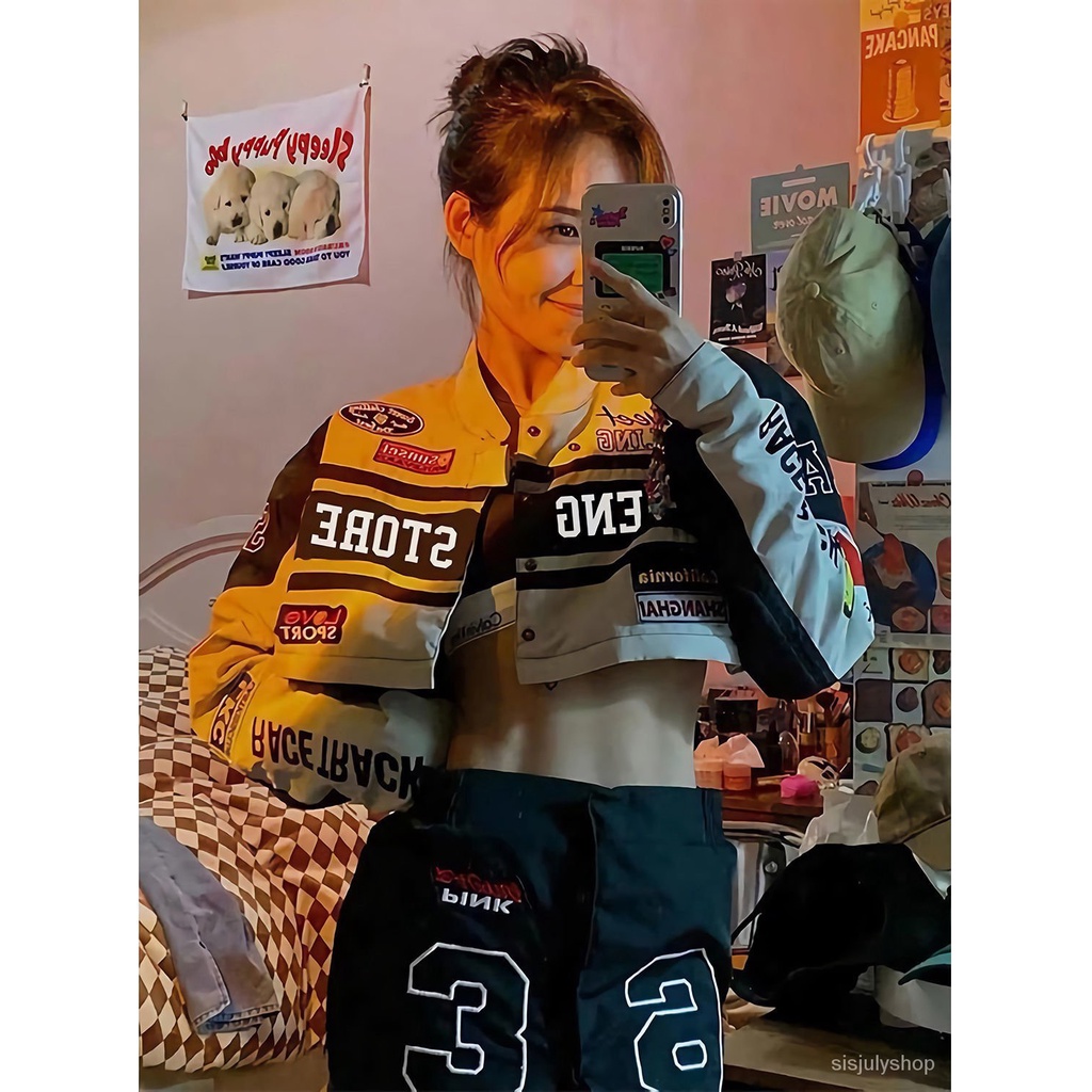 [✅BISA COD]  2022 Jaket super hot girl yang bisa dilepas musim panas setelan motor dua potong fashion wanita