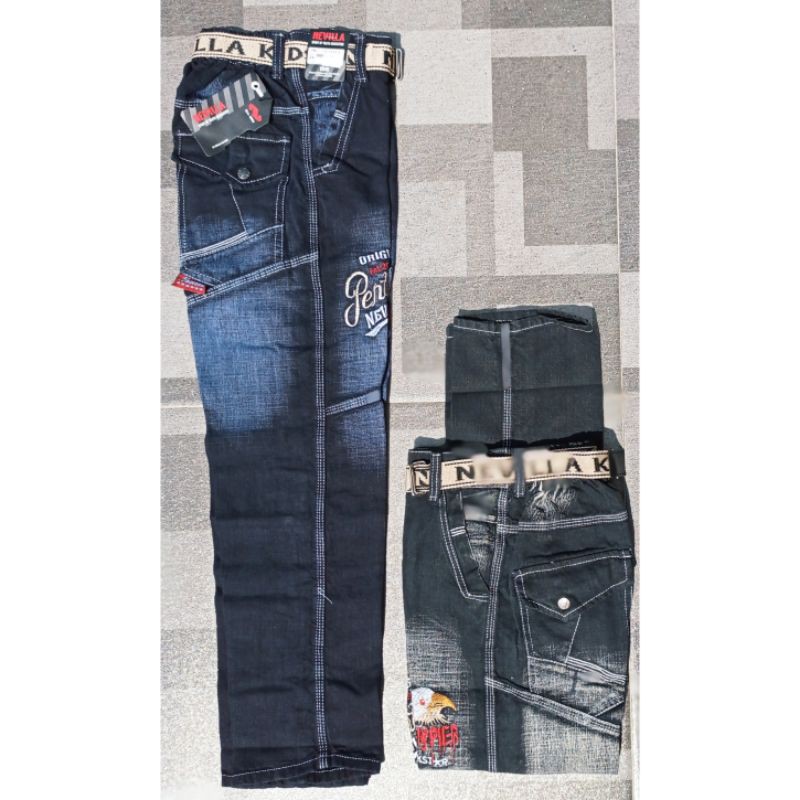 Celana jeans anak laki laki 8-14,levis panjang cowok tanggung paha longgar ( bisa  COD)