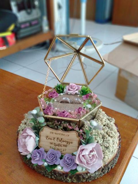 Tempat Cincin /terarrium Ringbox /ringbearer/ Tempat Maskawin/tempat Cincin Rustic /terarrium Rustic