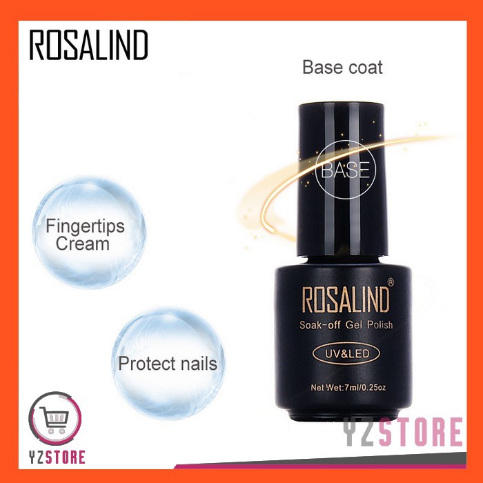 Top Coat dan Base Coat Rosalind Kutek UV LED Nail Gel Polish YZ52