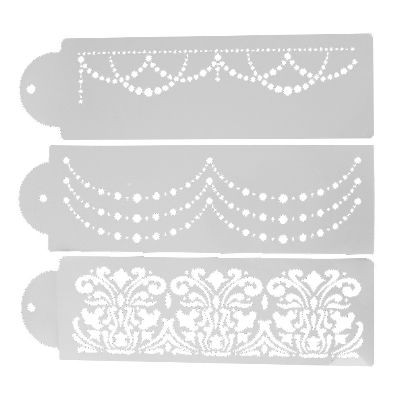 Cake Stencil - Pearl Chain Pattern (3pcs)