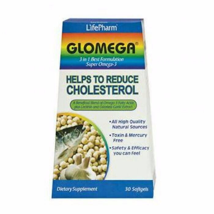 TERMURAH LifePharm GLOMEGA 30 softgel - 3 in 1 Super Omega 3