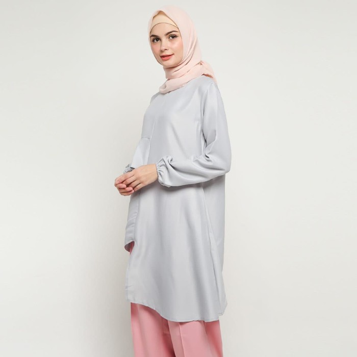 Tunik Wanita Garis Adem Modern Salur Simple Terlaris X5H0 Import Cantik Nyaman Katun Pesta Pendek Ca