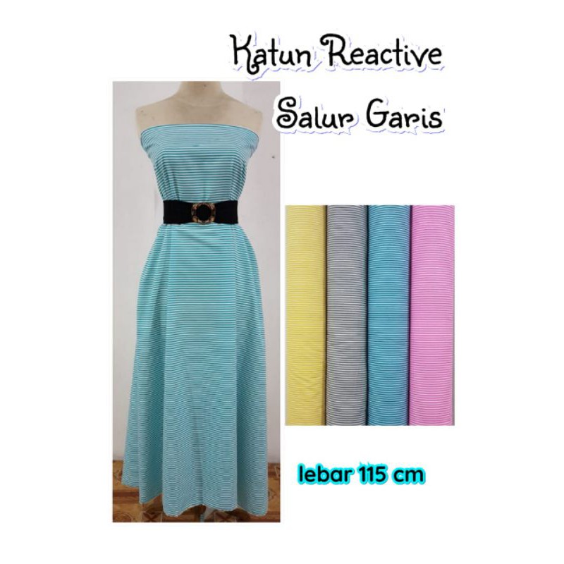 bahan kain katun halus reaktif reactive salur garis besar/katun salur murah