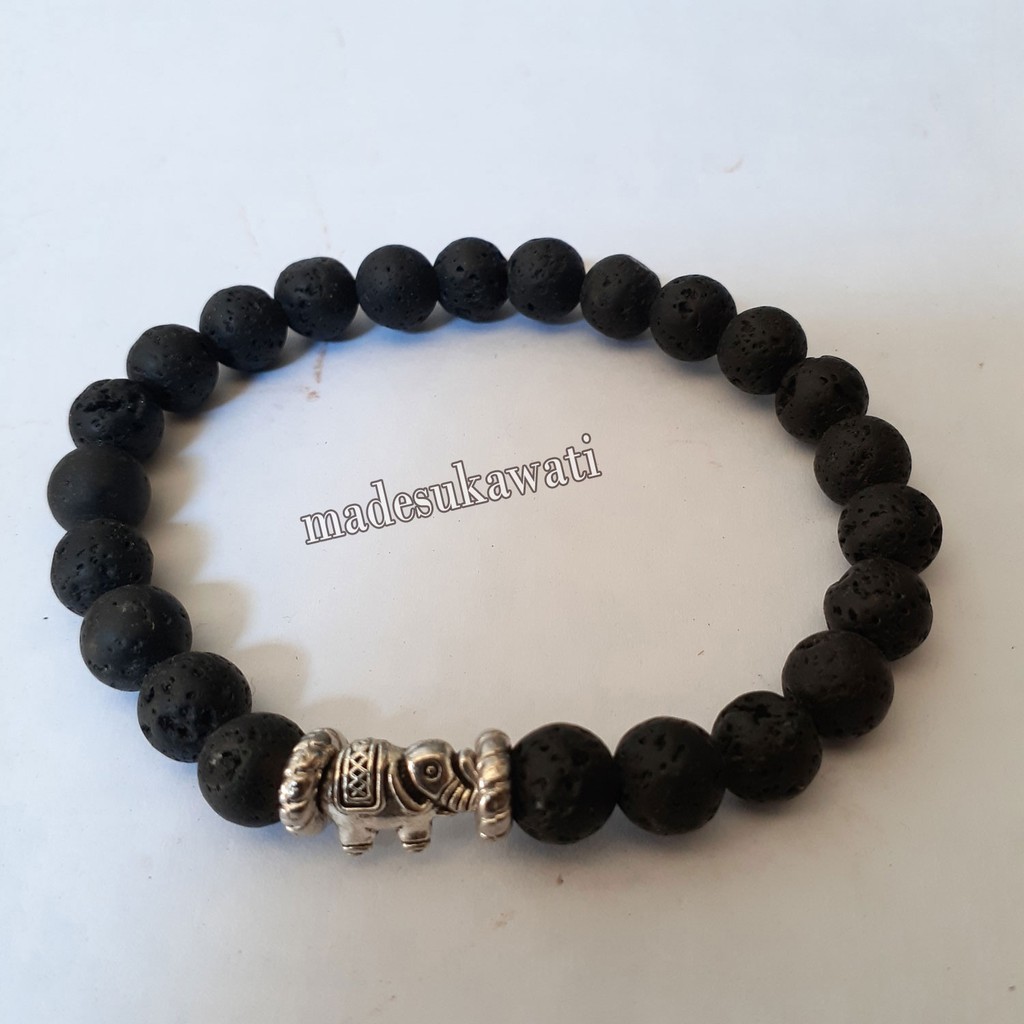 Gelang Batu lahar larva bracelet