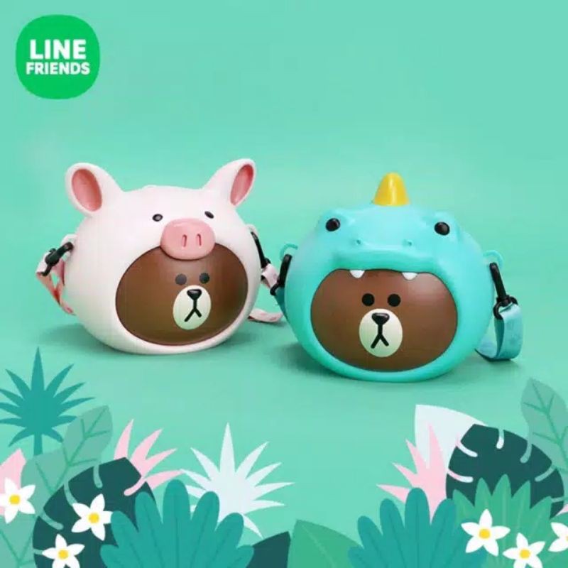 Jungle Brown Line Popcorn Bucket