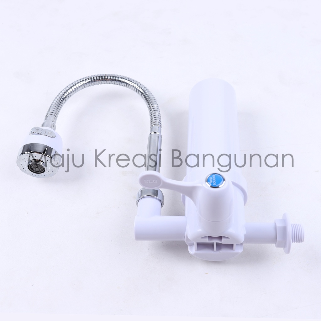 Kran Angsa Fleksibel Filter NEW SOLIGEN WSPC-1 Engkol PVC Chrome Keran Cuci Piring Tembok Sink Flexible Saringan WSPC1