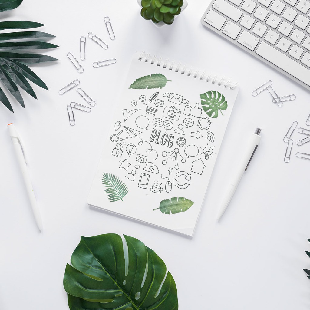 Bukuqu Stiker Journal SJ013 Monstera untuk Notebook, Planner, Bullet Journal