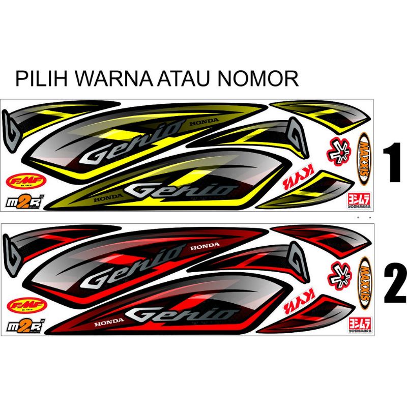 STIKER STRIPING VARIASI MOTOR HONDA GENIO STIKER VARIASI MOTOR