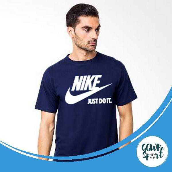 Kaos Distro T Shirt Wanita Pria Premium Combed Cotton 30s Navy Cowok Cewek Kualitas Jaminan Terbaik