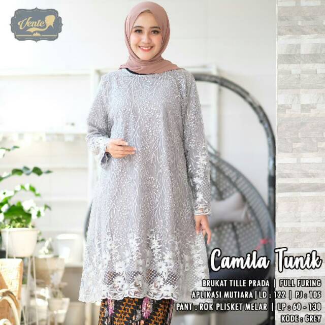 Brukat tunik. Camila tunik brukat