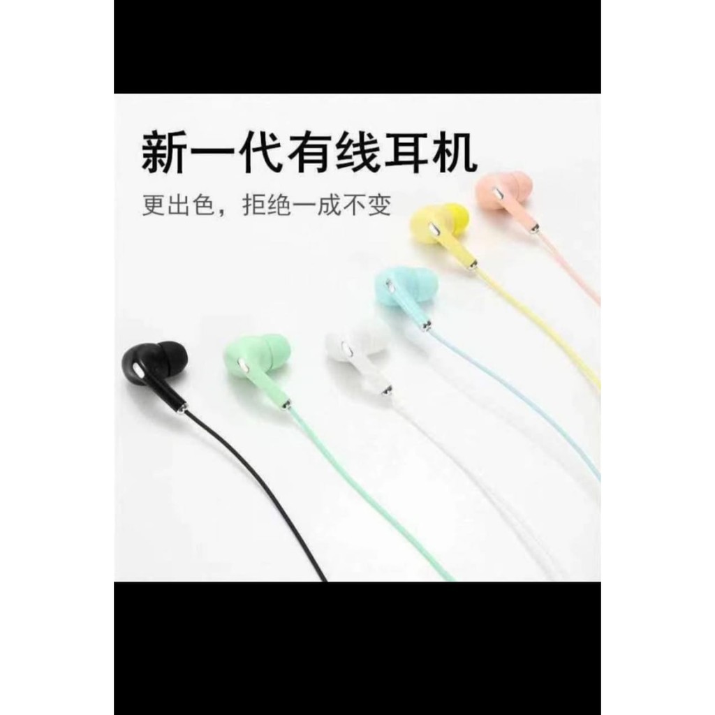Handsfree / Headset / Handset / Earphone Macaron U28  Warna Warni Bass