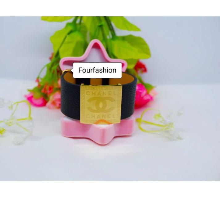 ♜ FF Gelang Jam Kulit Lebar Titanium Premium Limited ❂