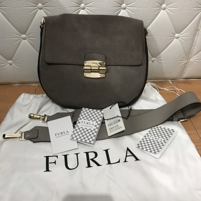 Furla Club S Crossbody bag grey (abu) second/ prealoved
