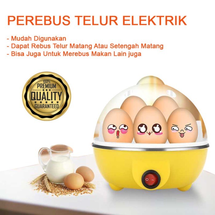 Electric Egg Cooker Boiler Alat Perebus 7 Telur Elektrik poached egg