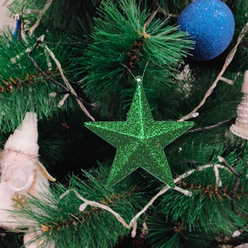 Ornamen Liontin Gantung Bentuk Bintang Bahan Besi Tempa Untuk Dekorasi Pohon Natal