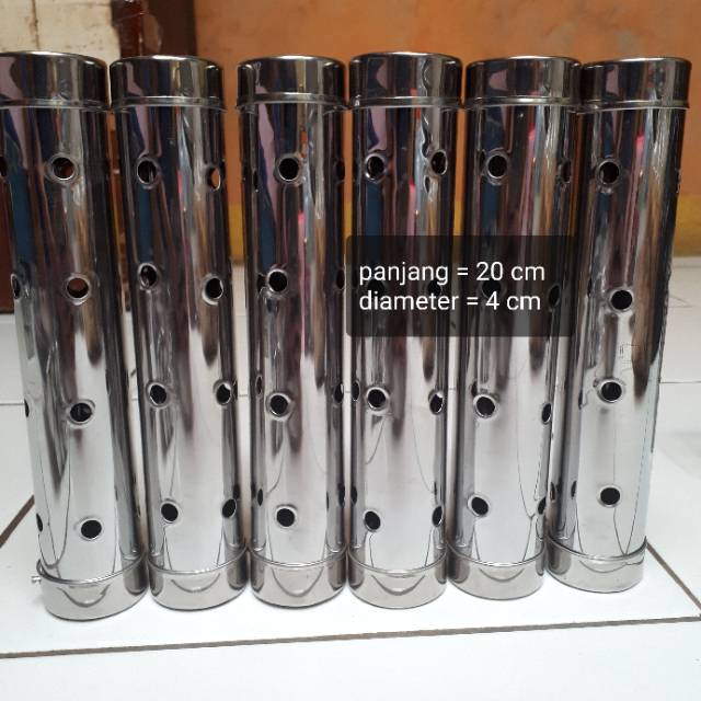 Cetakan lontong stainless 20 cm dan 15 cm isi 12pcs bahan stainless steel stenlis