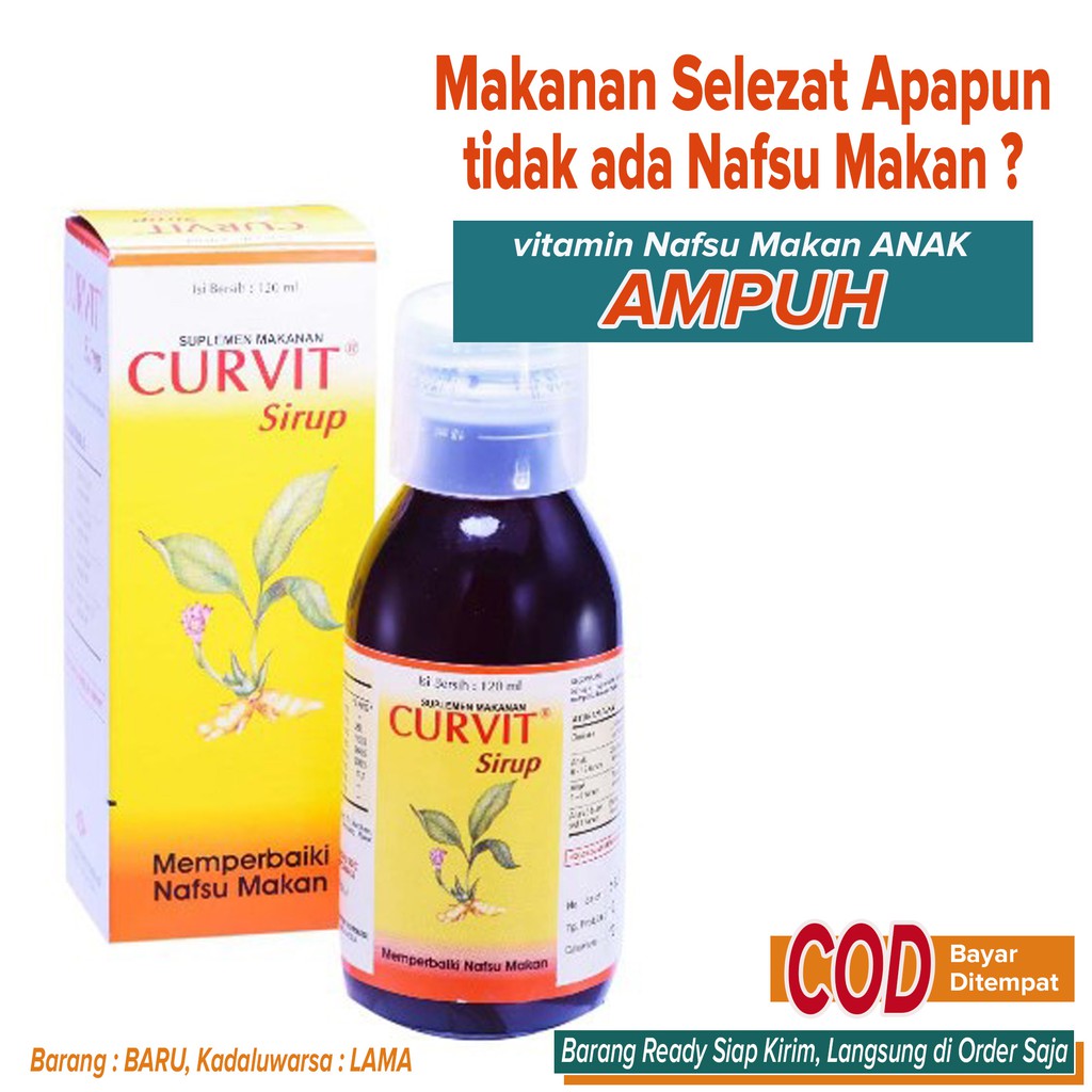 Vitamin NAFSU MAKAN Anak AMPUH Murah ~ Curvit sirup 60ml