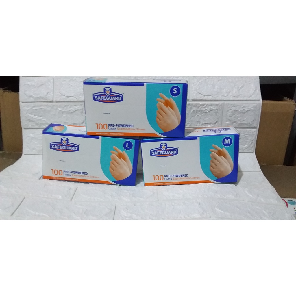 Sarung tangan safeguard pre powdered isi 100pcs