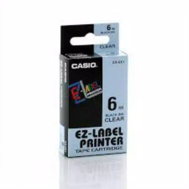 

Pita / Label Printer Casio 6mm Clear # EZ Label Tape Black