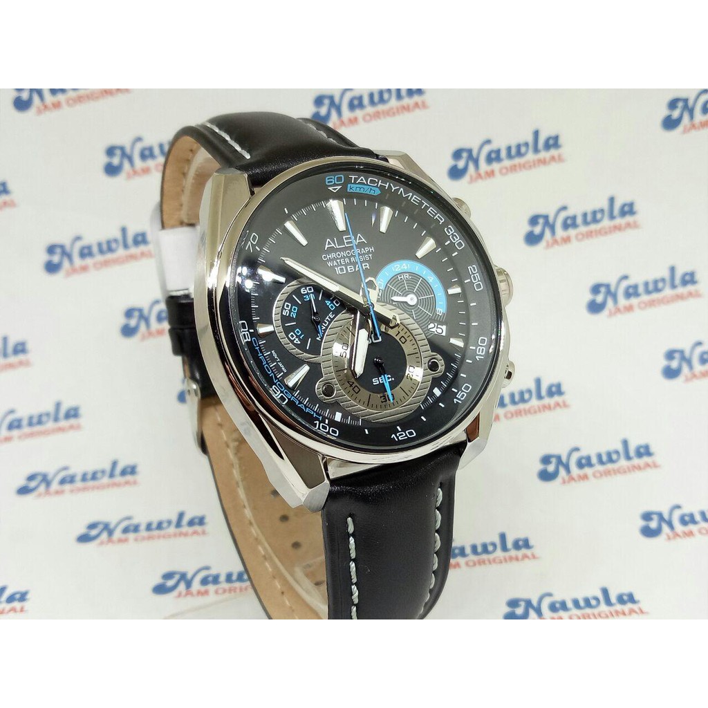 Alba Quartz AU2193X1 Chronograph Leather – Jam Tangan Pria AU2193