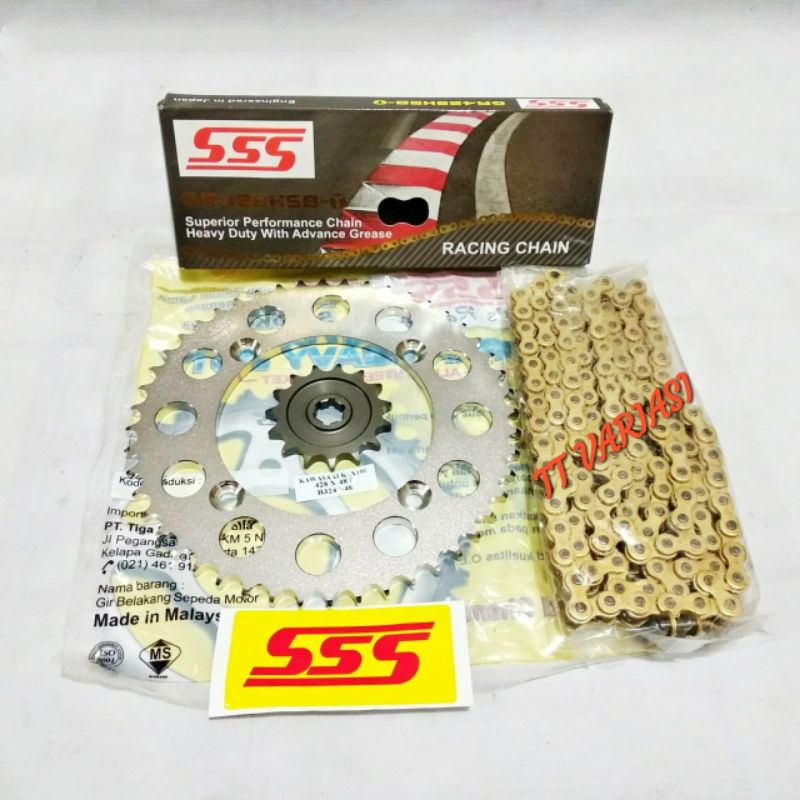 Gear set SSS KLX 150 & D TRACKER (12-15) (46-50) (HSBT-130L)