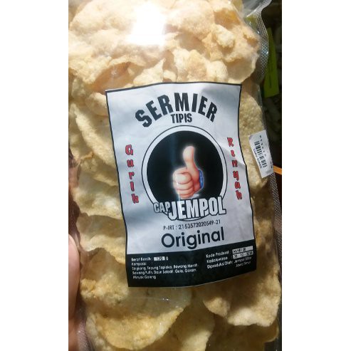 

Kerupuk Sermier Krupuk Samier Khas Blitar Cap Jempol