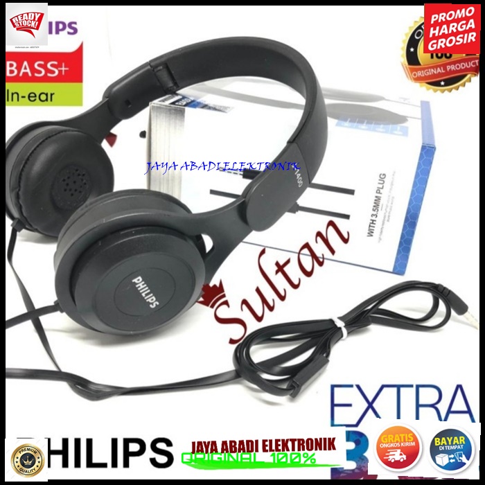 J390 ORIGINAL PHILIPS BANDO HEADPHONE KABEL STEREO EARPHONE IN EAR 3.5 MM DOBEL BAS HANDSFREE EARPOD SUPER HF PREMIUM MIC KABEL MUSIK CALL NELPON HP AUDIO SOUND SUARA VOKAL KARAOKE HEADPHONES HIFI KHUALITAS SUARA JERNIH DAN NGEBASS BISA UNTUK HP PC LAPTOP