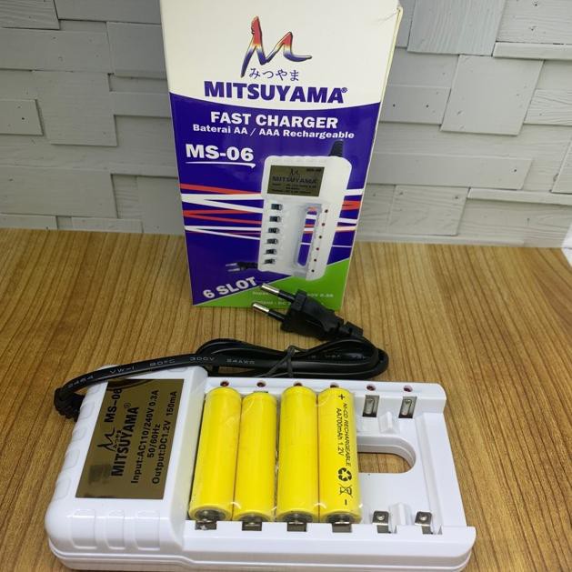 JUAL Charger 6 Slot MS-06 / Fast Charger Baterai A2 &amp; A3 AA &amp; AAA Kecil Sedang