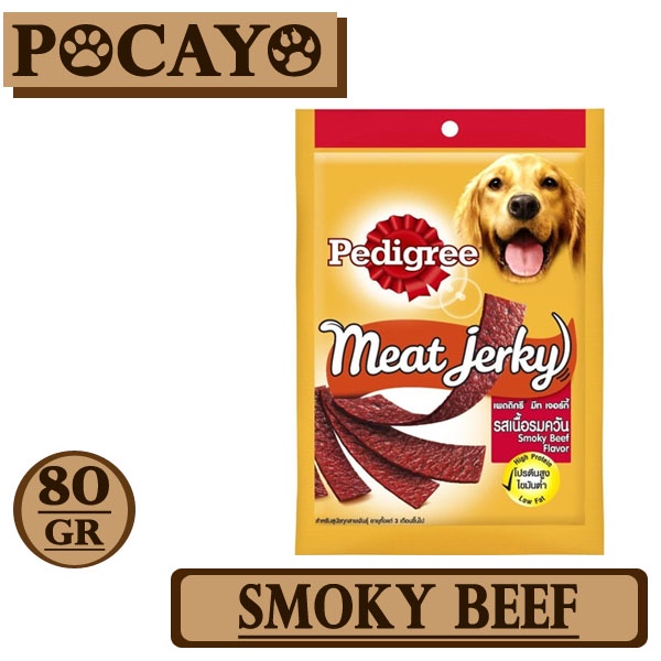 Pedigree Meat Jerky Strap Smoky Beef 80gr