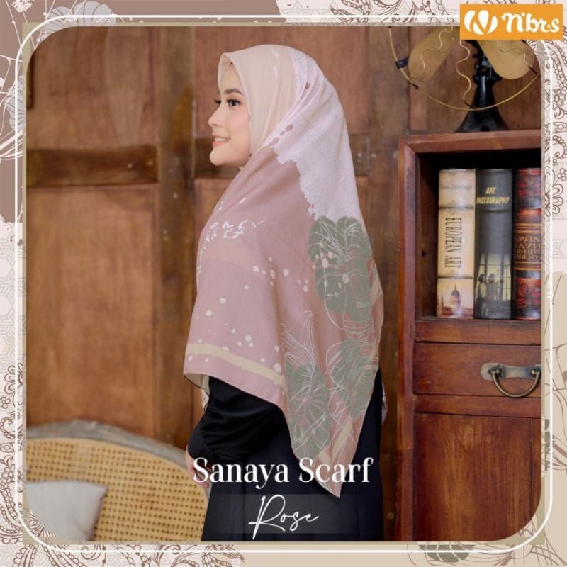 HIJAB SEGIEMPAT VOAL NIBRAS SANAYA SCARF