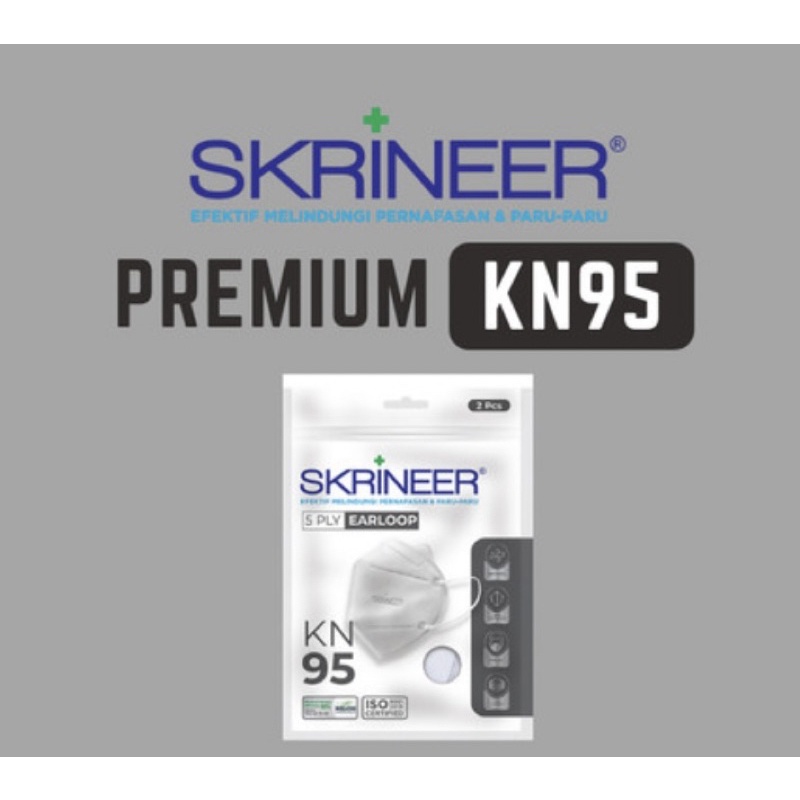 Skrineer KN95 Masker 5ply Earloop Premium Surgical Mask