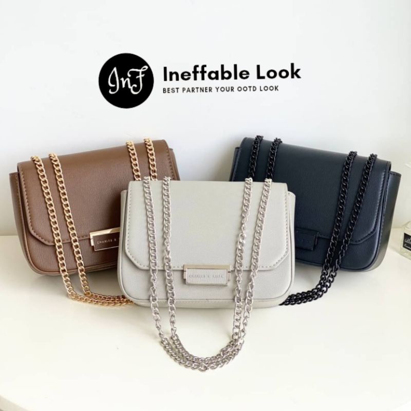 TAS WANITA CK METRO DOUBLE LINK CHAIN STRAP CROSSBODY - 752 tas wanita C924 TAS CK WANITA CHAIN STRA