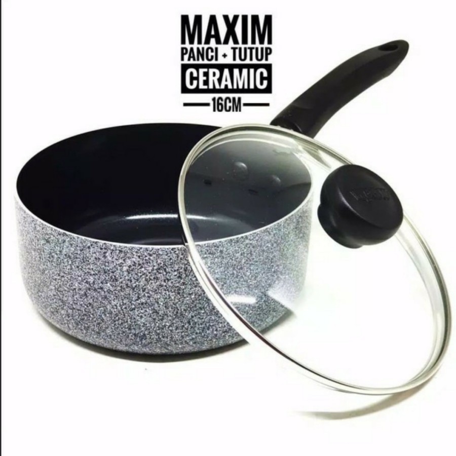 MAXIM NEOSTONE Sauce Pan Anti Lengket Marble Ceramic 16 cm - Sauce Pan 16 cm