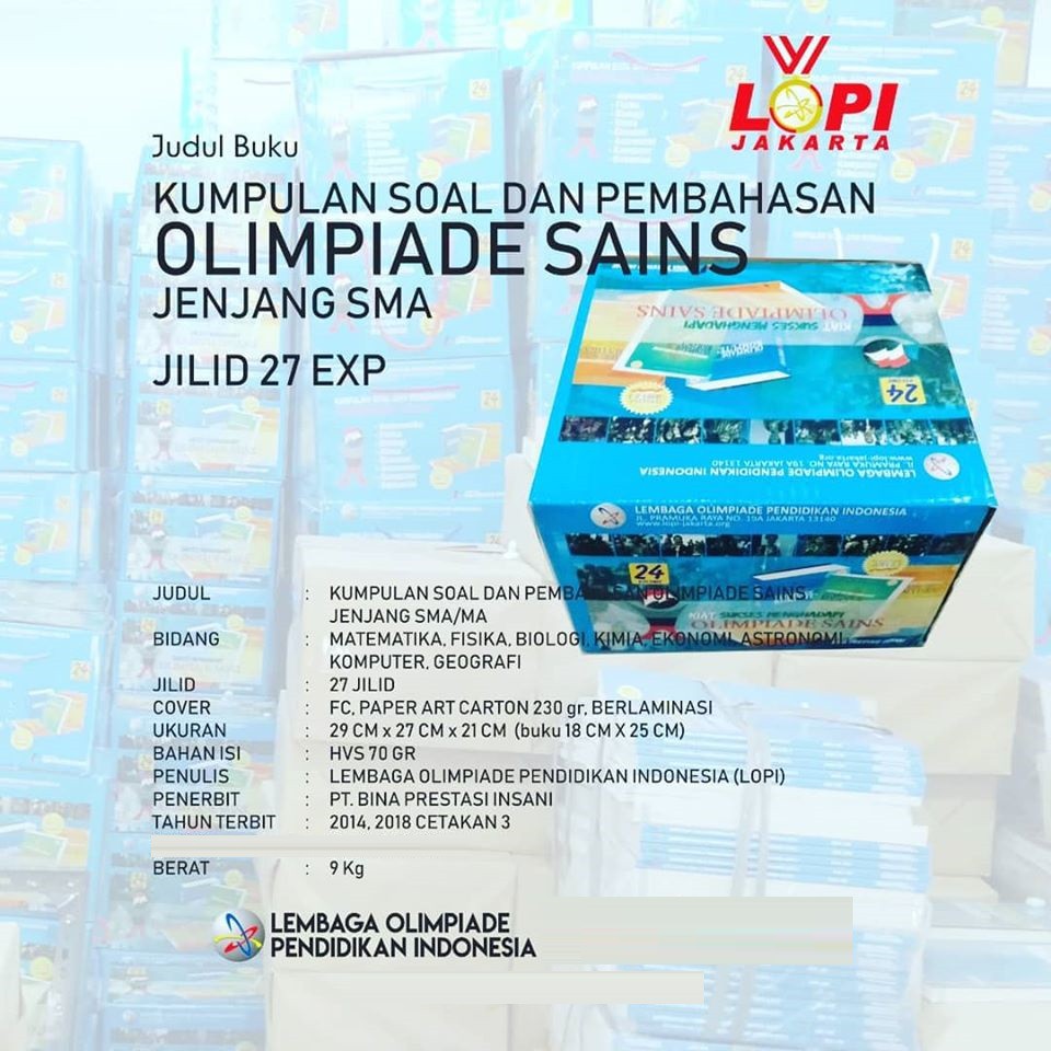 Kumpulan Soal Dan Pembahasan Olimpiade Sains Jenjang Sma Dan Ma 1 Paket Isi 27 Jilid Shopee Indonesia