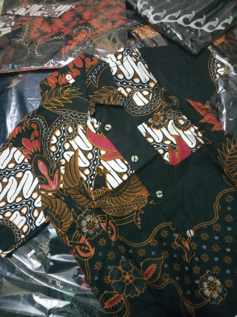 Batik Couple Keluarga Sania Ruffle Ori Ndoro Jowi Dnt Motif Kembang Langit