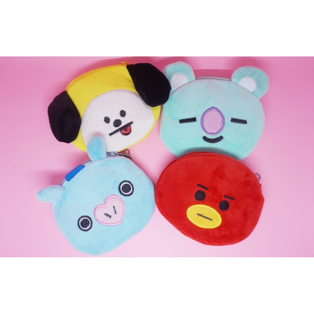 POUCH LUCU BT21 BANGTANBOYS DOMPET KECIL ANAK IMUT IMPORT TERMURAH DOMPET BTS COD KUALITAS TERBAIK