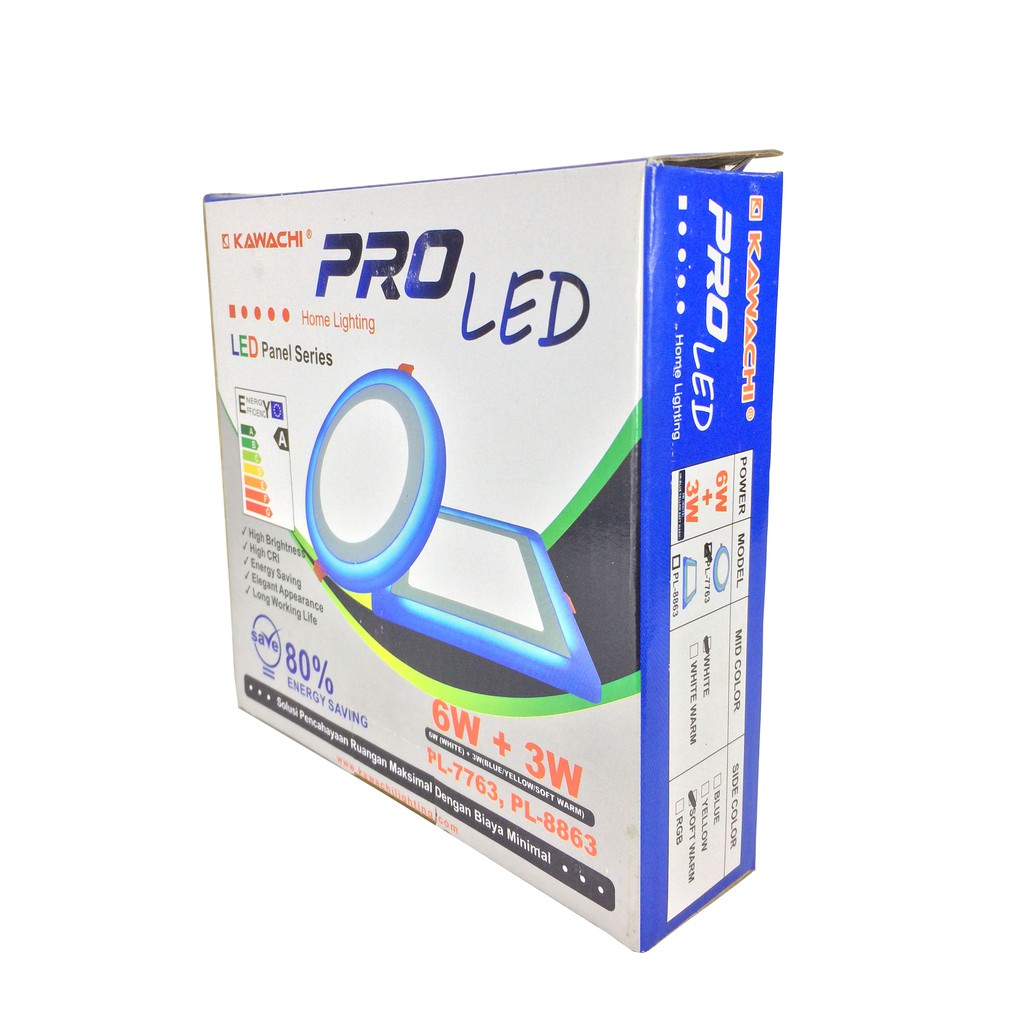 Downlight LED 6 Watt Putih + 3 Watt Soft Warm White