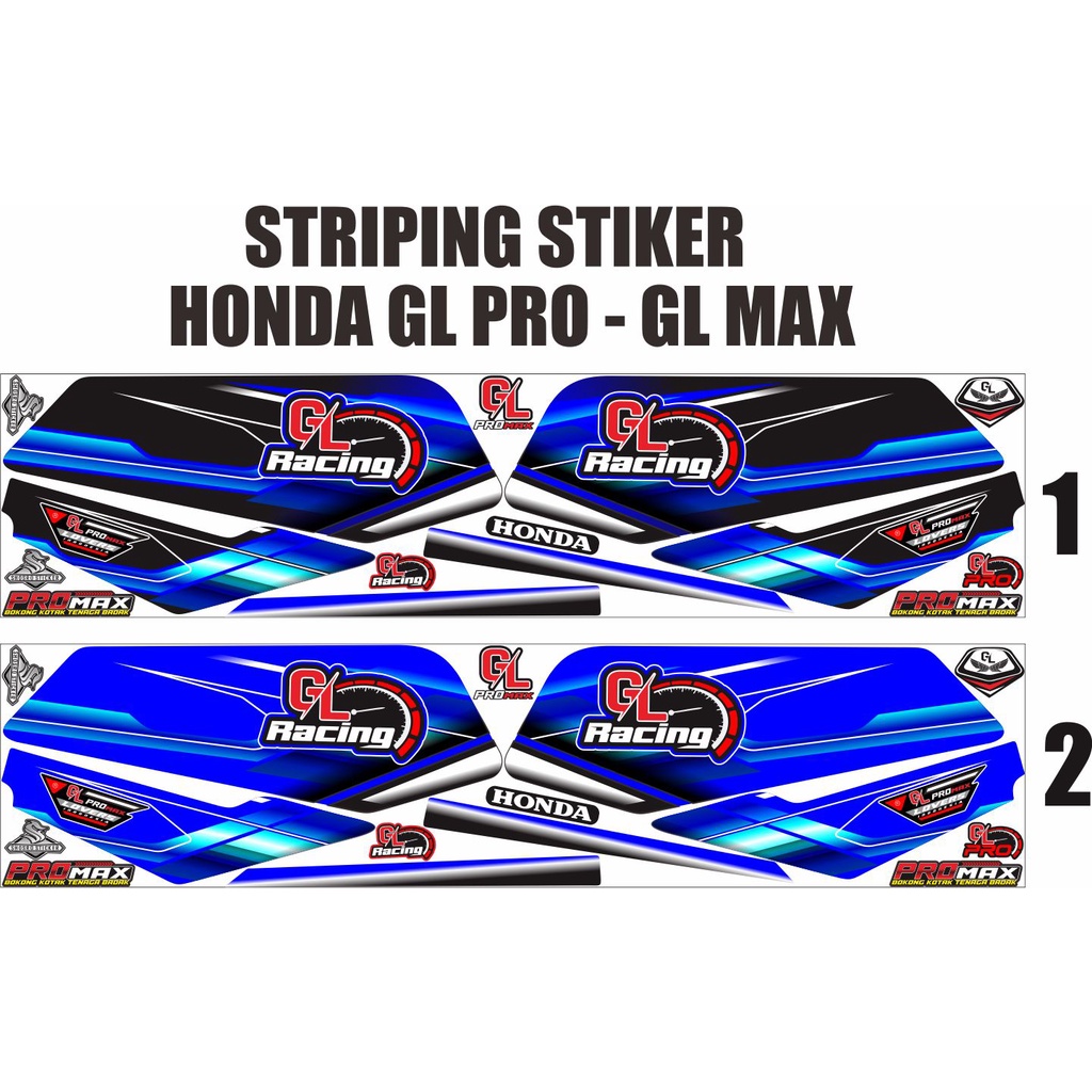 VARIASI STIKER STRIPING VARIASI MOTOR HONDA GL PRO GL MAX 2 BLUE VARIASI TERBARU RACING HONDA GL MAA